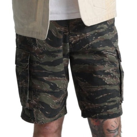 Buy KEFITEVD Men's Casual Twill Elastic 3/4 Cargo Shorts Loose Fit  Multi-Pocket Capri Long Short Pants Online at desertcartINDIA